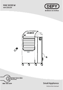 Manual Defy MAC6030W Air Conditioner