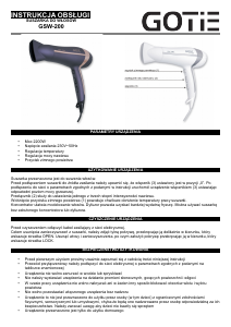 Instrukcja GOTIE GSW-200 Suszarka do włosów