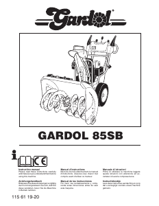 Manual de uso Gardol 85SB Soplador de nieve