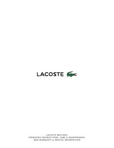 Manual de uso Lacoste HIMHE1B4880 Boston Reloj de pulsera