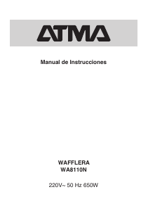 Manual de uso Atma WA8110N Gofrera