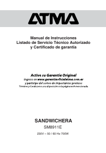 Manual de uso Atma SM8911EF Grill de contacto