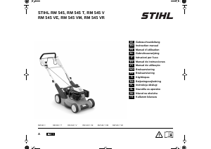 Kullanım kılavuzu Stihl RM 545 V Çim biçme makinesi