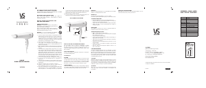 Handleiding Vidal Sassoon VSD-565K Haardroger