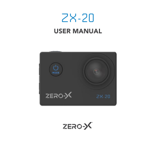 Manual Zero-X ZX-20 Action Camera