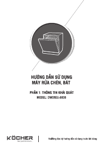 Hướng dẫn sử dụng Köcher DW08EU-8838 Máy rửa chén