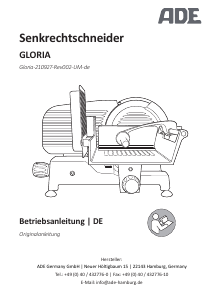 Bedienungsanleitung ADE Gloria 300-230 Allesschneider