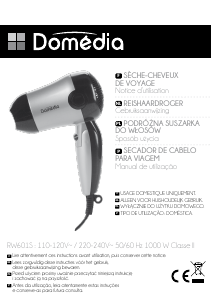 Manual Domédia RW601S Secador de cabelo