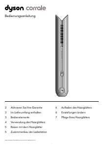 Bedienungsanleitung Dyson HS00 Corrale Haarglätter