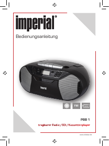 Bedienungsanleitung Imperial PBB 1 Stereoanlage