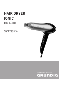 Bruksanvisning Grundig HD 6080 Ionic Hårtork