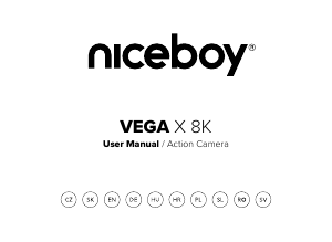 Priročnik Niceboy VEGA X 8K Športna kamera