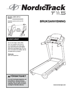 Bruksanvisning NordicTrack T11.5 Löpband