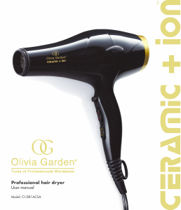 Manual Olivia Garden CI-DR1ACSA Hair Dryer