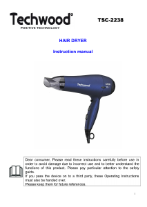 Manual Techwood TSC-2238 Hair Dryer