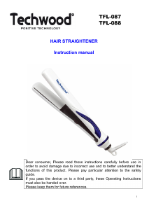 Manual Techwood TFL-087 Hair Straightener