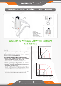 Instrukcja Warmtec P3 Prestige Suszarka do włosów