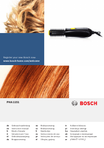 Manuale Bosch PHA1151 Modellatore per capelli