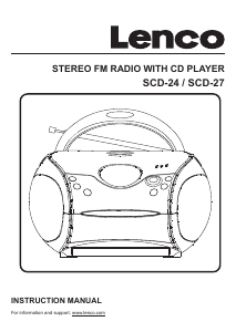 Manual Lenco SCD-27 Stereo-set
