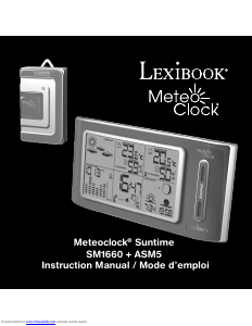 Mode d’emploi Lexibook SM1660 MeteoClock Station météo