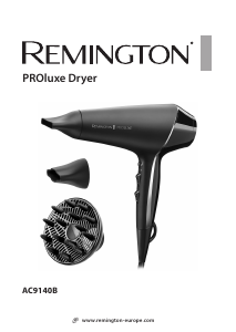 Kullanım kılavuzu Remington AC9140B PROluxe Saç kurutma makinesi