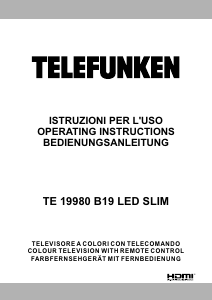 Manuale Telefunken TE19880B19 LCD televisore