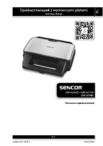 Instrukcja Sencor SSM 9978BK Kontakt grill