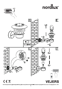 كتيب Nordlux Vejers Sensor مصباح