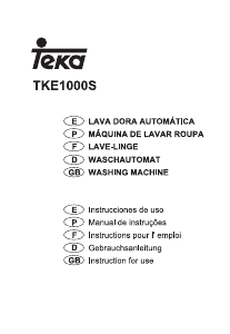 Manual Teka TKE 1000 S Washing Machine