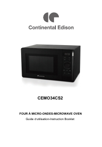 Mode d’emploi Continental Edison CEMO34CS2 Micro-onde
