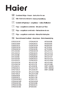 Bedienungsanleitung Haier AFL631NB Kühl-gefrierkombination