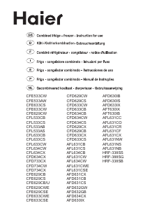 Manual de uso Haier CFE629CB/U Frigorífico combinado