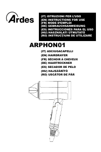 Manuale Ardes ARPHON01 Asciugacapelli