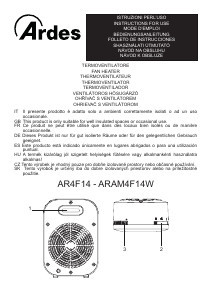 Manuale Ardes AR4F14 Termoventilatore