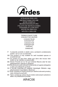 Manuale Ardes AR4C06 Termoventilatore