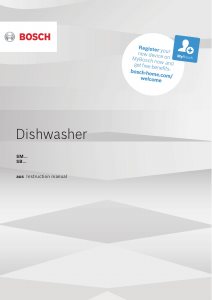 Manual Bosch SMP66MX04A Dishwasher