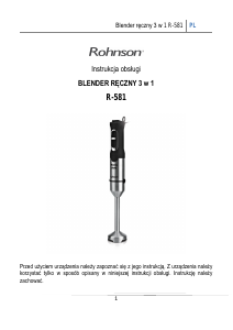Instrukcja Rohnson R-581 Blender ręczny