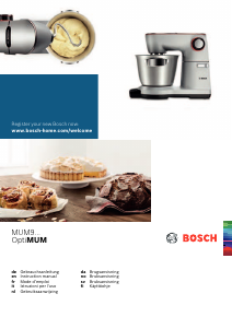 Bruksanvisning Bosch MUM9AX5S00B OptiMum Köksmaskin