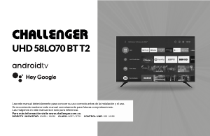 Manual de uso Challenger UHD 58LO70 BT T2 Televisor de LED