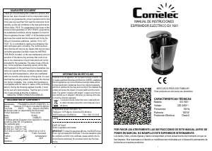 Manual Comelec EX1601 Citrus Juicer