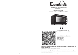 Manual Comelec HO2003 Forno