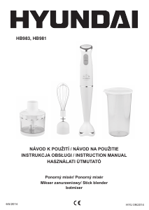 Manual Hyundai HB983 Hand Blender