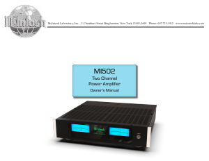 Manual McIntosh MI502 Amplifier