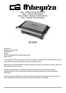Manual Orbegozo GR 3250 Contact Grill