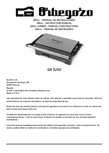 Manual Orbegozo GR 3250 Grelhador de contacto