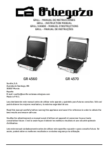 Manual Orbegozo GR 4570 Contact Grill