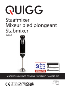 Handleiding Quigg SM6-B Staafmixer