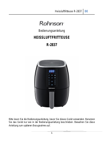 Bedienungsanleitung Rohnson R-2837 Fritteuse