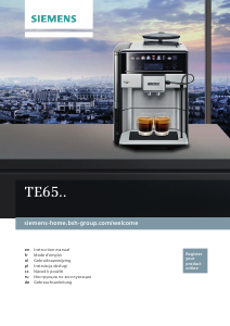 Manual Siemens TE658209RWB Coffee Machine