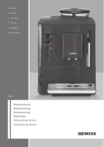 Manual de uso Siemens TZ501XX2 Máquina de café espresso